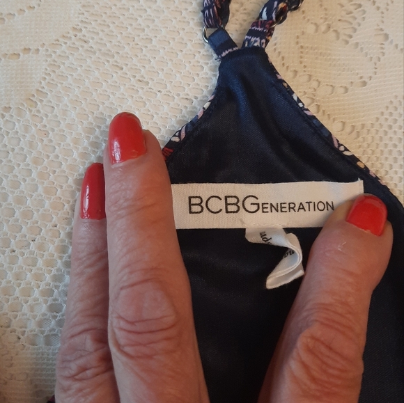 Geometric Red and Blue Dress - Picture 2 of 5